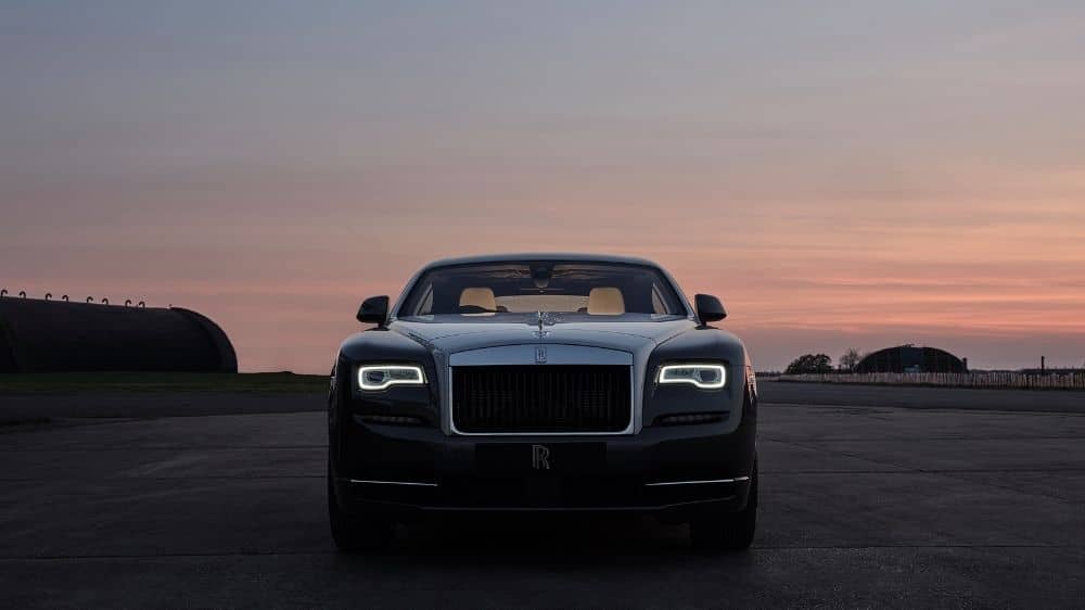Rolls-Royce Wraith Frontpartie bei Sonnenuntergang