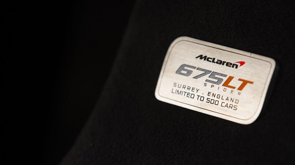 McLaren 675LT Spider Label